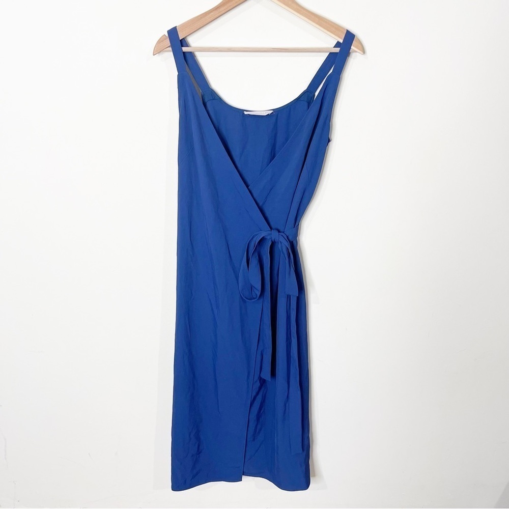 Everlane Royal Blue The Japanese GoWeave Tank Wrap Dress Size 0 US - Picture 2 of 7